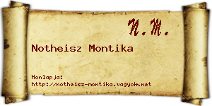 Notheisz Montika névjegykártya